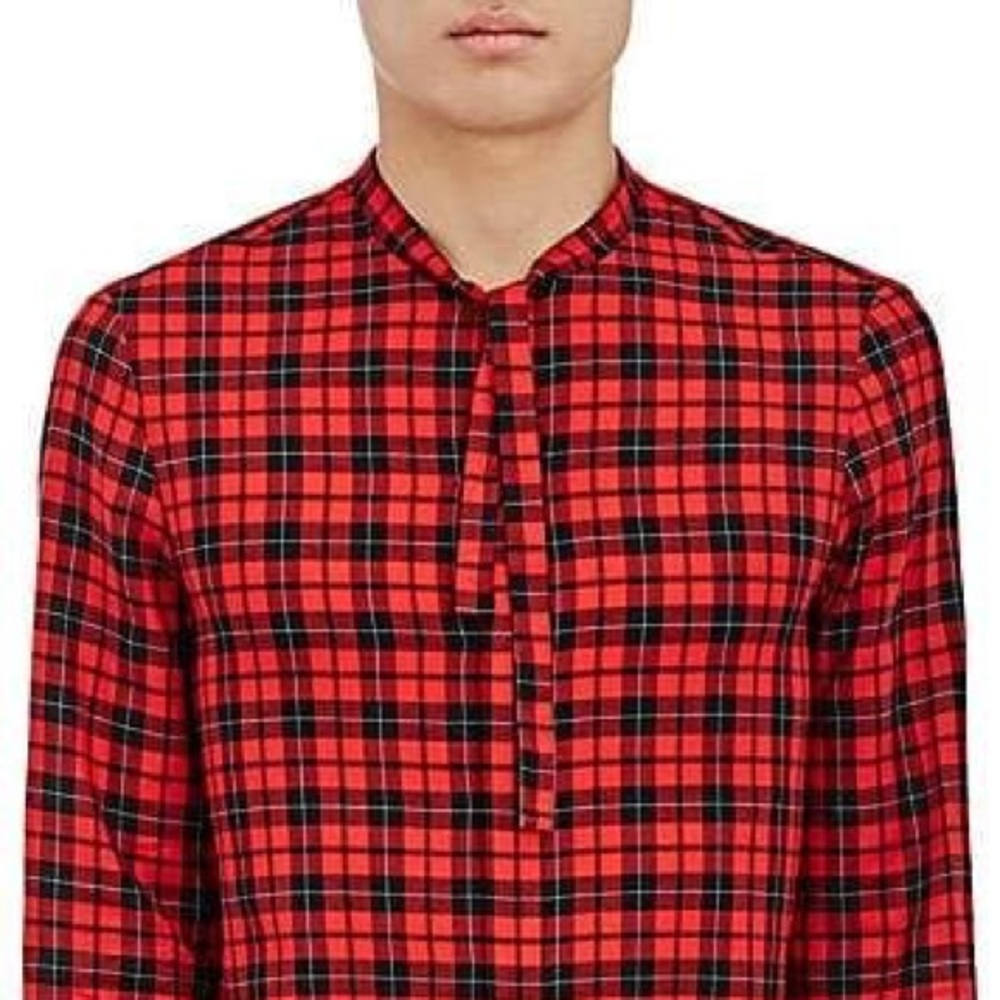 GUCCI Cambridge Checked Bow Tie Shirt